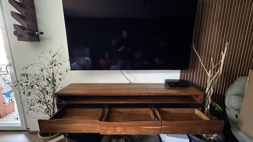 Unterschrank aus massivholz - tv,