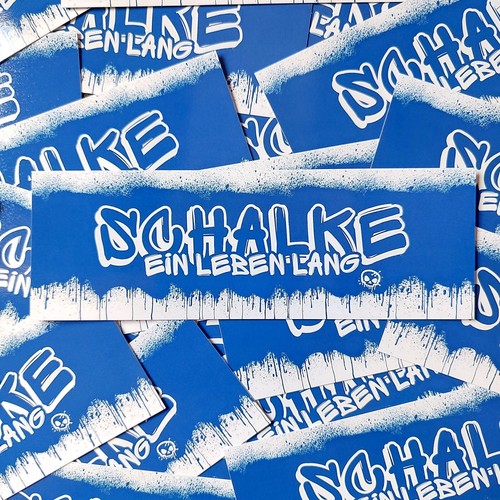 100x schalke aufkleber - 100x,