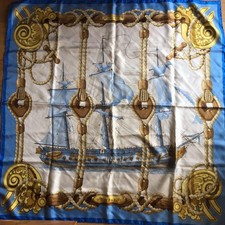 Hermes Seidentuch Blue Tribord