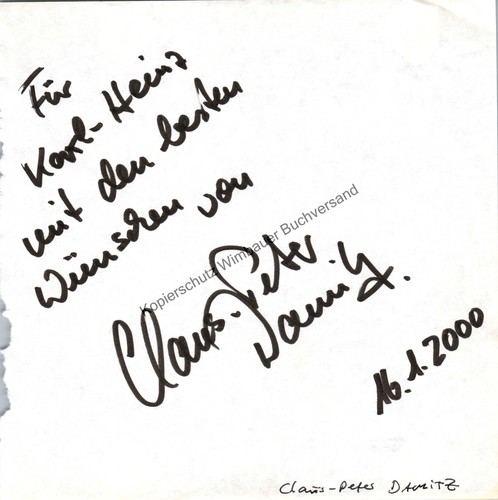 Original autogramm claus peter - original, claus-peter