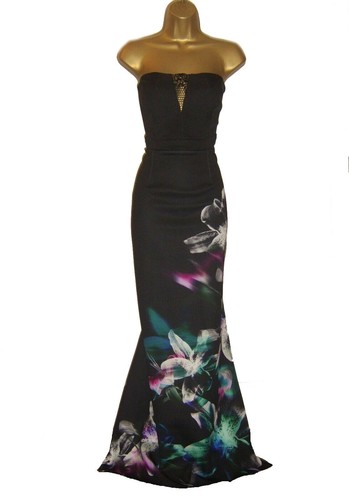 Lipsy schwarz blumen maxikleid - lipsy,