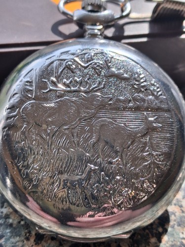 Taschenuhr mit jagdmotiv - jagdmotiv, von