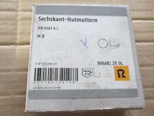 Edelstahl Hutmutter M8  DIN1587  A2 Rostfrei 25Stück / H2A4K13