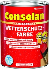 Consolan Wetterschutzfarbe 2,5 L schwarz  Wetterschutzfarbe