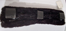 Nasen und Genickschutz Lammfellimitat schwarz mit Klettverschluss weich 25cm neu