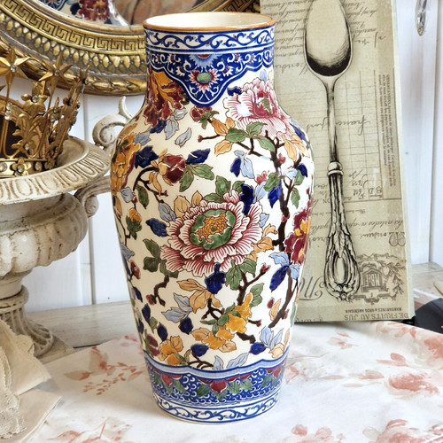 Gien große vase handbemalt - große, vase,handbemalt