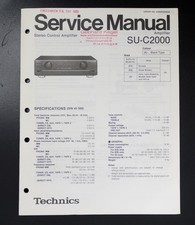Original Service Manual für TECHNICS SU-C2000 Preamplifier/Vorverstärker O148