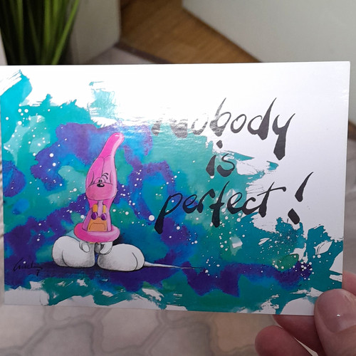 Diddl postkarte nobody - „nobody, is