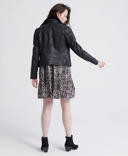 Damen schwarz lederjacke - damen,