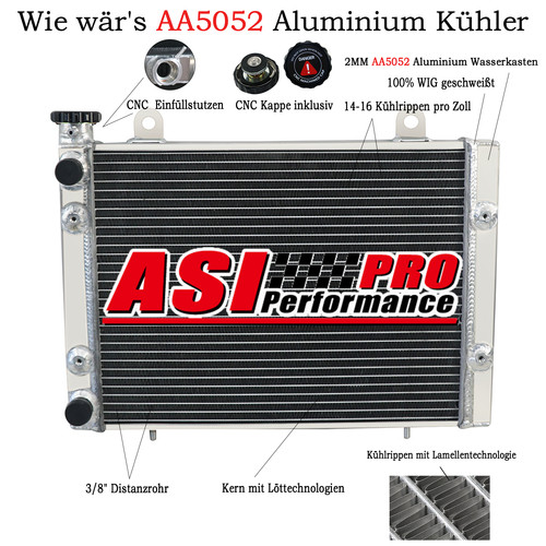 Aluminium kühler für 2010 - aluminium, 2010-13