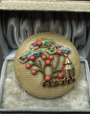 RAR Art Déco Brosche Gablonz