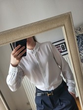 H&M Basic Bluse Hemd, Größe 38, Weiß