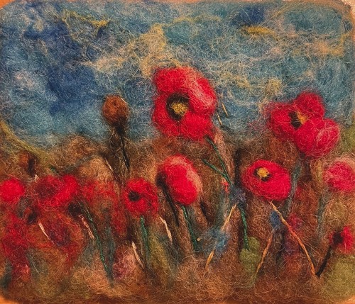 Bild landschaft mohn - , landschaft,