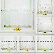 Scheibengardinen Bestickt Bistrogardine Küche Landhausstil Kurzstore Transparent