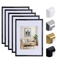 3er 5er Set New Lifestyle Kunststoff Bilderrahmen mit Passepartout & Kunststoffg