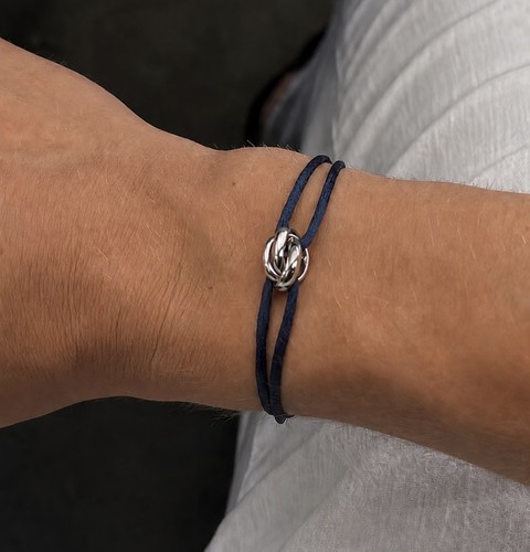 Trinity kordelarmband navyblau - kordelarmband,