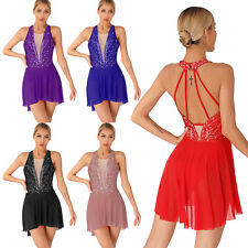 DE Damen Glitzer Ballettkleid