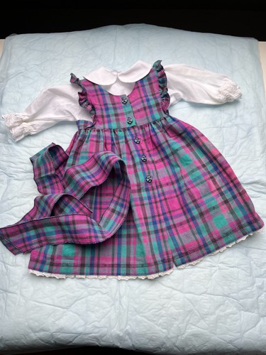 Puppenkleid mit weißer bluse - puppenkleid,