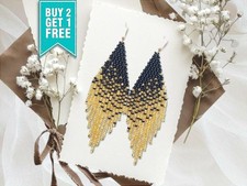 Ohrringe schwarz bis gold