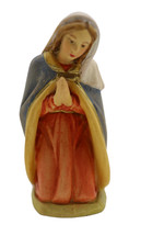 alte handgefertigte Krippenfiguren Holz,Gröden, Südtirol - 10 cm H Maria Betet