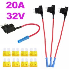 4* Autosicherungen Verteiler Auto KFZ Stromdieb Steck Sicherung Stromabgreifer