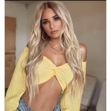 Damen blond lang locken - blond,