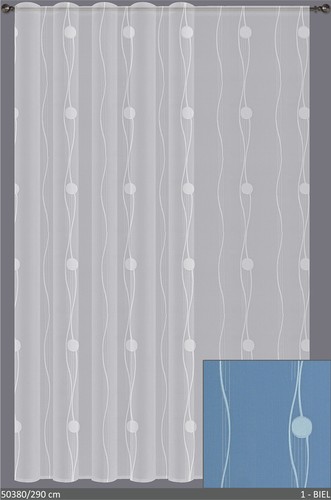 Voile gardine jacquard - jacquard, weiß
