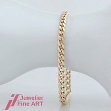 Armband - Panzerarmband massiv - 14K/585 Gelbgold - ca. 20,5 cm