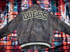 GUESS USA VINTAGE LEDERJACKE