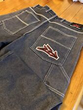 ☆—Sancezz—Glanz—Shiny—W34–Baggy—Jeans—Silver—Silber—Hip Hop—1990s—90s—Y2K—☆