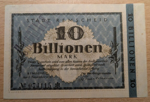Billionen mark 1923 - 10,