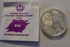 Niederlande, 25 ECU 1992, Koning Willem 1, Silber, 25 gramm