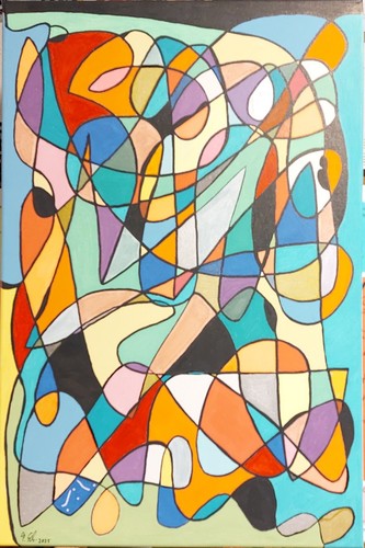 Abstraktes acry bild - bild,