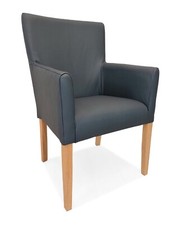 Dunkelblaues Echtleder  Stuhl