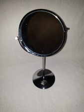 TCM Kosmetikspiegel Standspiegel, Silber, 34 cm hoch, 1 Seite mit Vergrößerung