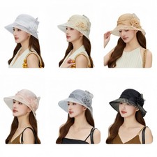 Damen Organza Sonnenhut Kirche