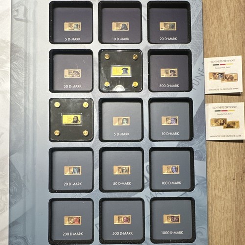Mark banknoten goldbarren - d-mark,