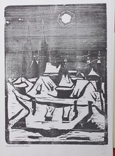 Otto Baumann Regensburg Mappe Holzschnitt und Radierungen 