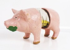 Altes Wurstschwein Salamischwein Metzger Fleischer Deko Schwein 