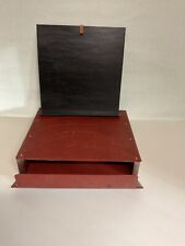 Alter Plattenkoffer Für Schallplatten Leder Rot Sammler