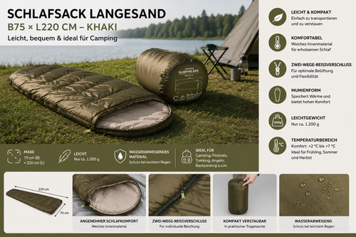 Schlafsack langesand b75 - schlafsack, ×