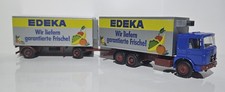 Herpa H0 1:87 LKW MAN F90 LASTZUG KÜHLKOFFER AUFBAU Werbemodell "EDEKA"