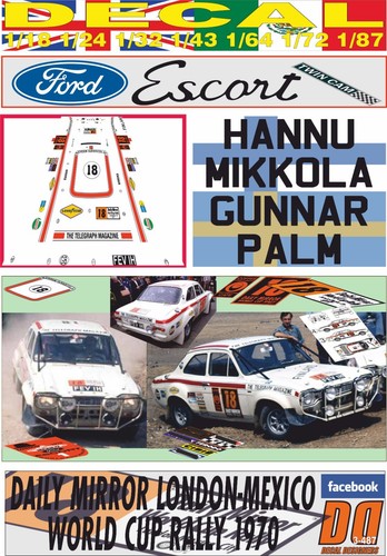 Decal ford escort - twin, cam