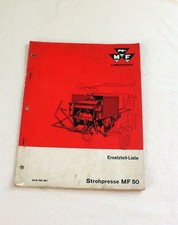 Ersatzteilliste Strohpresse MF