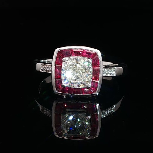 Ring cushion lab grown - 1,00,