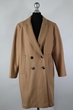 Hallhuber hellbrauner Mantel Herbst/Winter Gr.40/M Wolle Polyamid