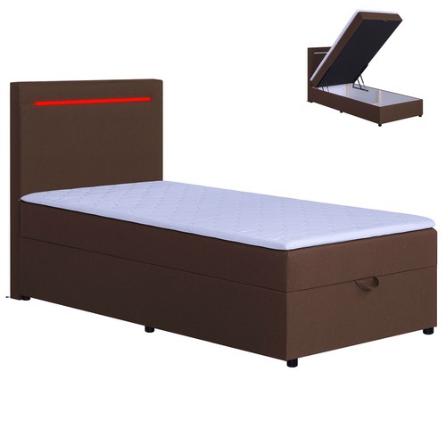 Led polsterbett brown h3 - led-polsterbett,