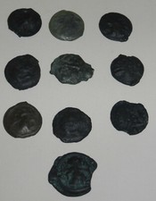 Kelten Antike Münzen Sammlung 10 Stück Potinmünzen Senones Leuker Keltoi
