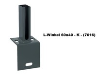 Fußplatte L-Winkel Dübelplatte Bodenplatte Montagefuß Doppelstabzaun Zaunpfosten