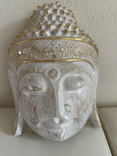Buddha kopf handarbeit - buddha, holz
